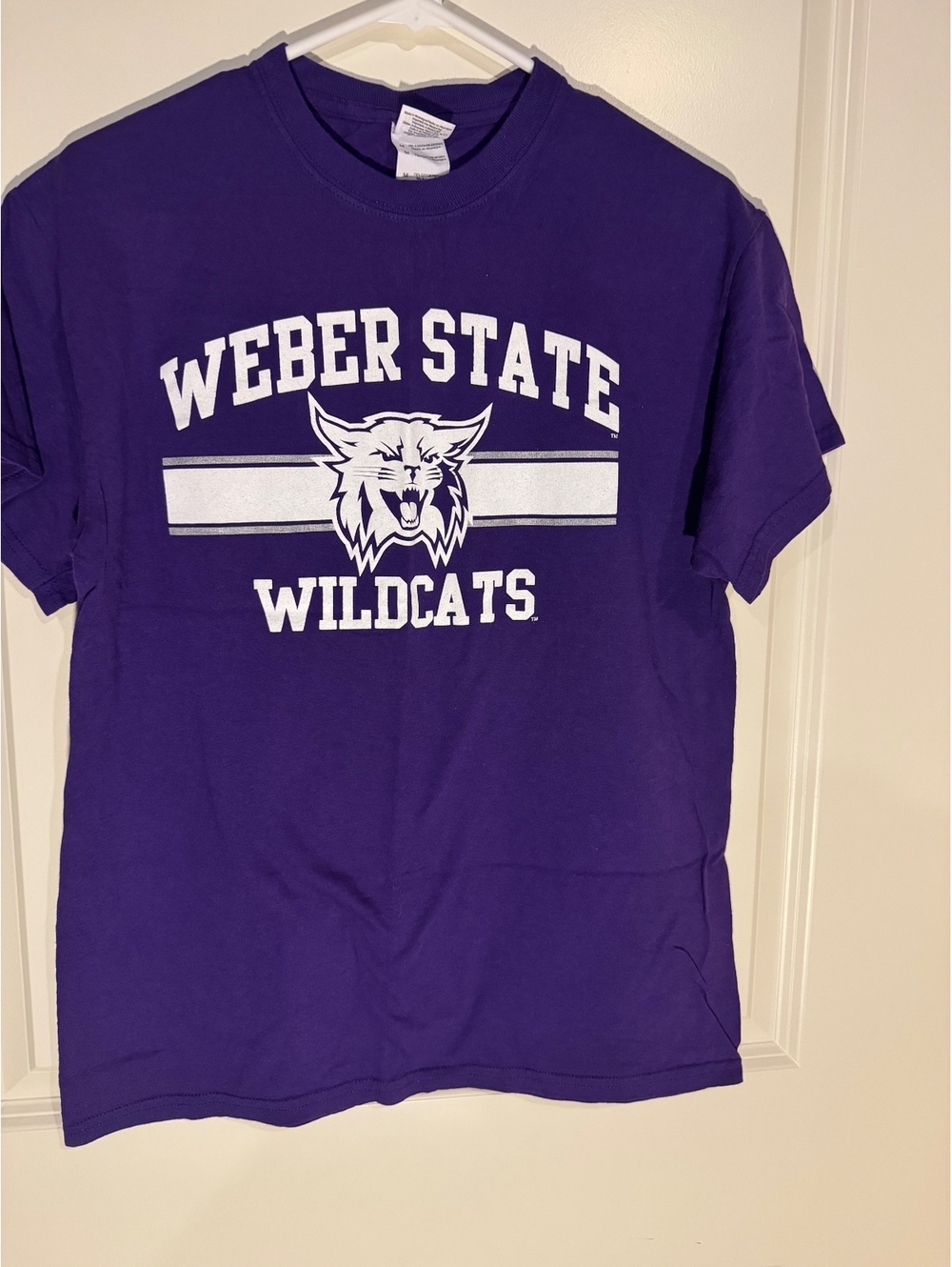 Weber State Wildcats Purple Graphic T-Shirt Medium